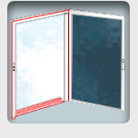 Heat tracing of cold room doors