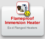 Flanged Immersion Heaters, Ex-d, flameproof