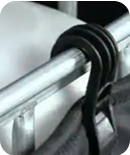 Simply attach flexible heating jacket with hooks Flexible Heating Jacket easy hook attachement