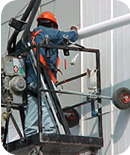 ThermaSeam Tank Insulation - No scaffolding required, man basket will suffice ThermaSeam Tank Insulation - No scaffolding required, man basket will suffice