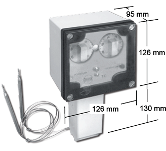 Thermon TC Ambient Thermostat - Dimensions