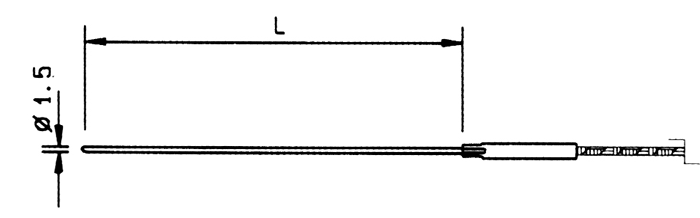unitemp USTA: Thermocouple, Mineral-Insulated, small dia.