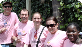 Team Pink: Dave, Peter, Ulrike, Chantelle, Lydia